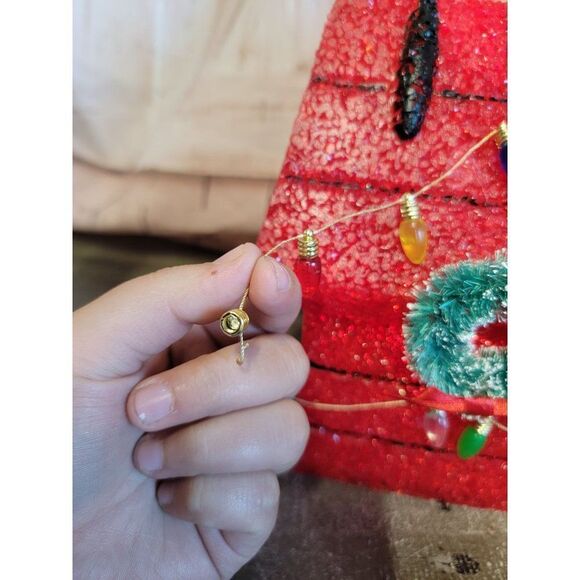 Snoopy 2011 red house light up wreath xmas decor figure - Picture 4 of 10